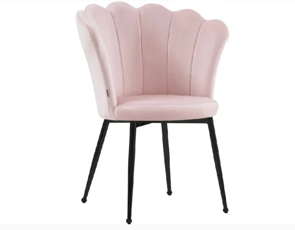 Dressing Table Chair - Velvet, Shell Back