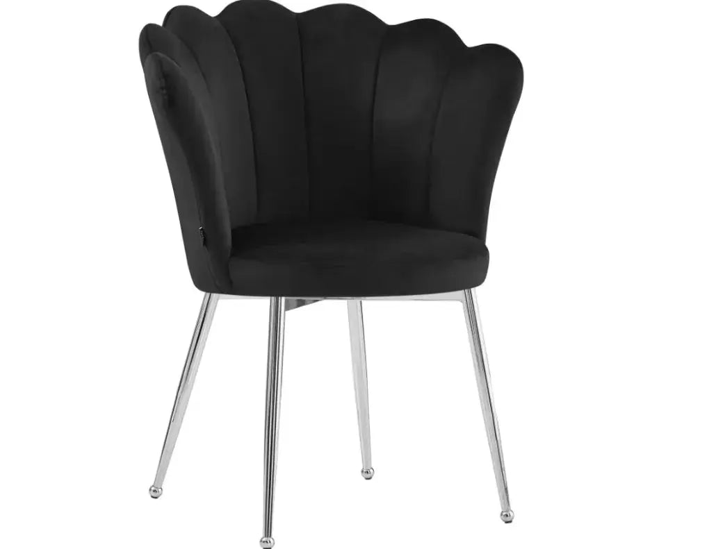 Dressing Table Chair - Velvet, Shell Back