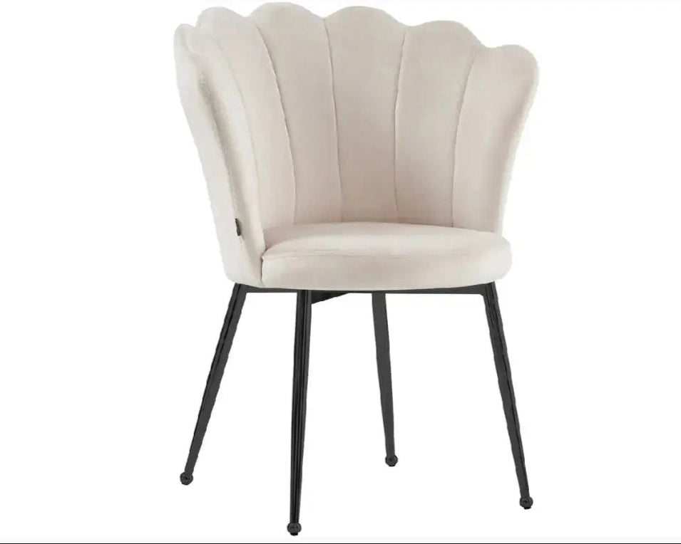 Dressing Table Chair - Velvet, Shell Back