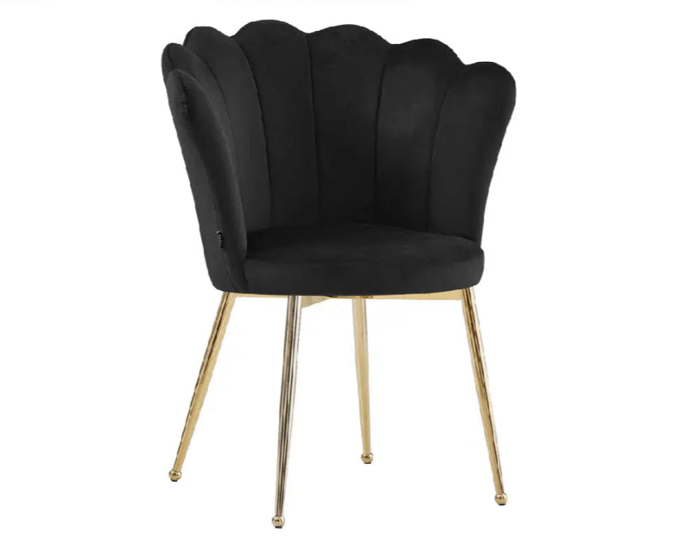 Dressing Table Chair - Velvet, Shell Back