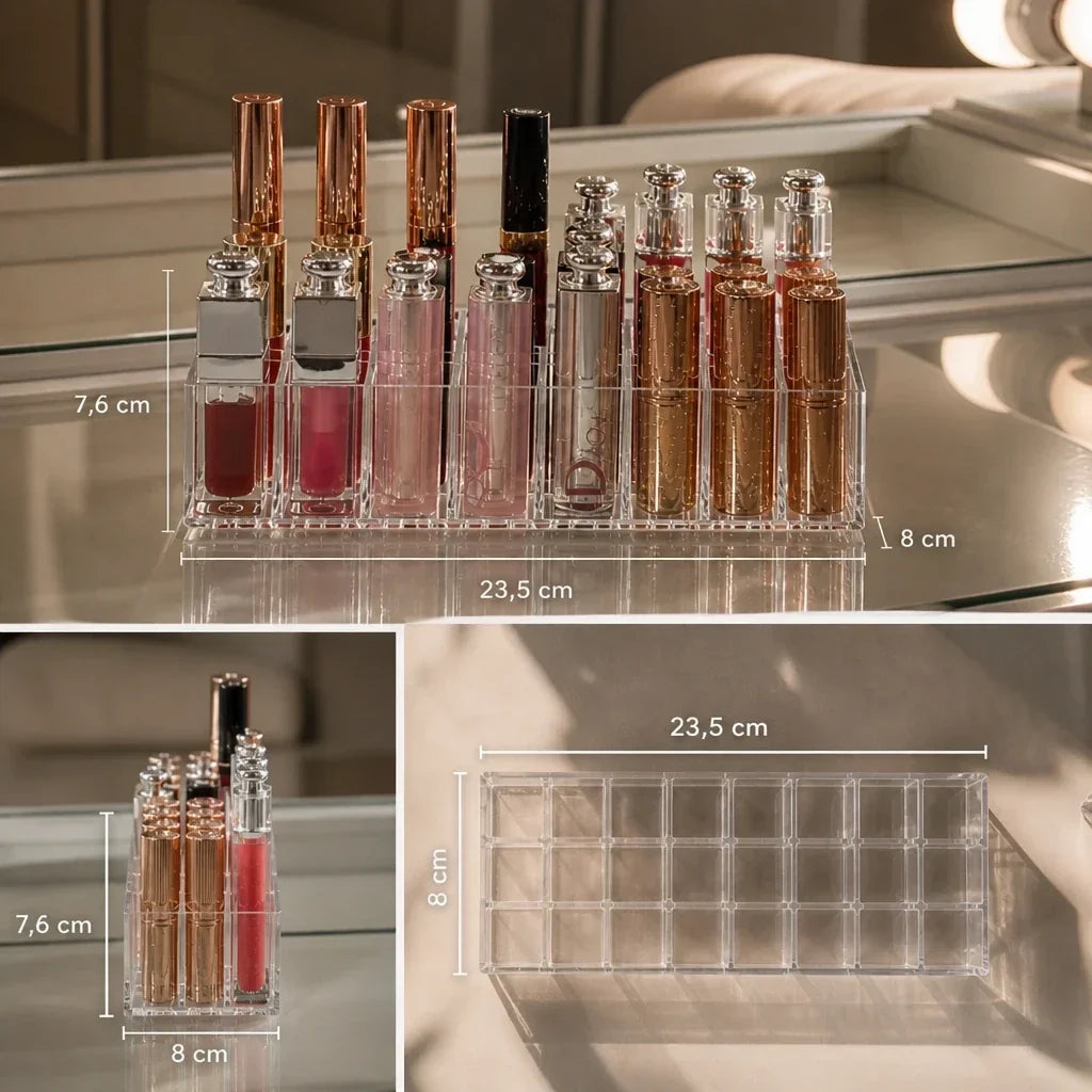 Makeup Organiser for Lipsticks - Clear Acrylic