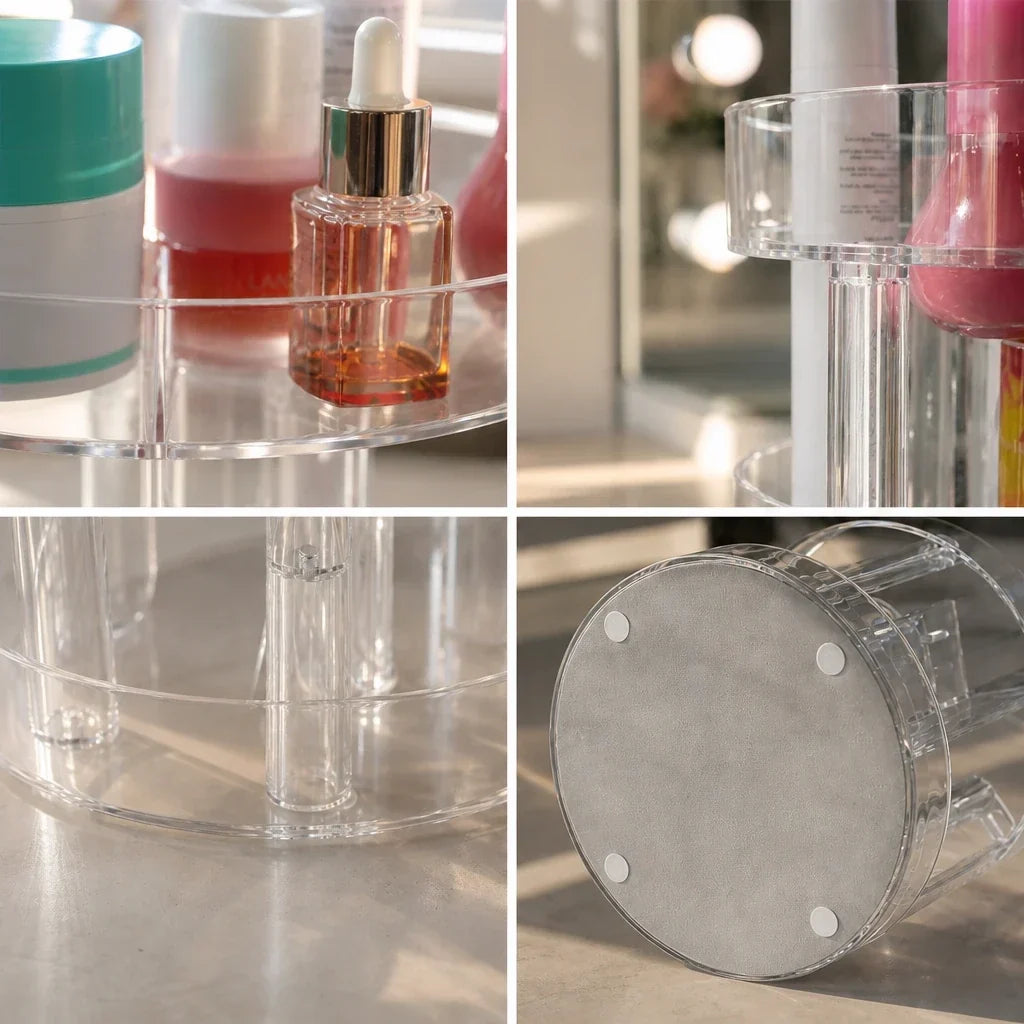 Makeup and Skincare Organiser - 2 Tier Rotating