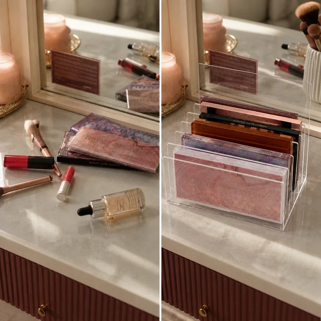 Makeup Organiser for Palettes - Clear Acrylic