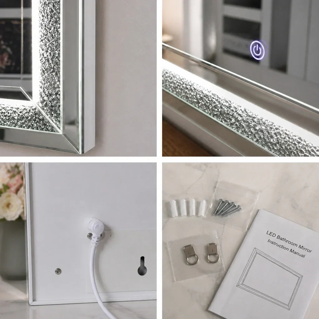 Dressing Table Mirror with Lights - 120x80 or 150x80cm