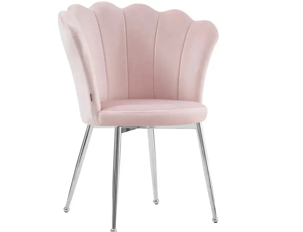 Dressing Table Chair - Velvet, Shell Back