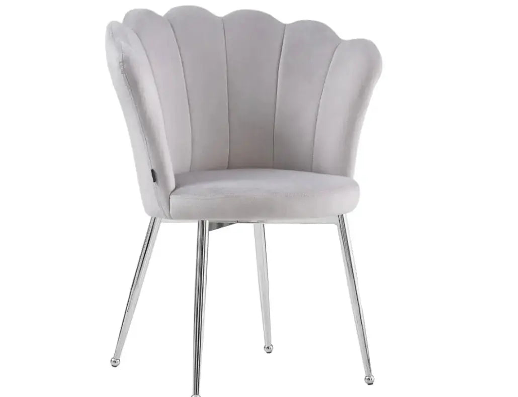 Dressing Table Chair - Velvet, Shell Back