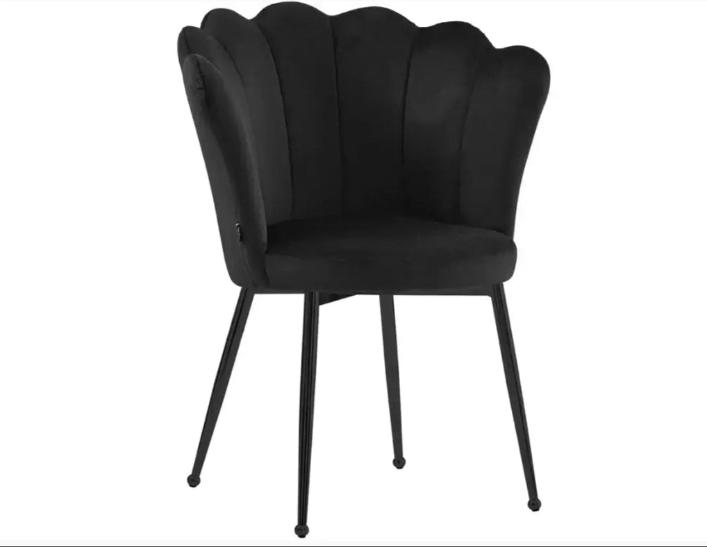 Dressing Table Chair - Velvet, Shell Back