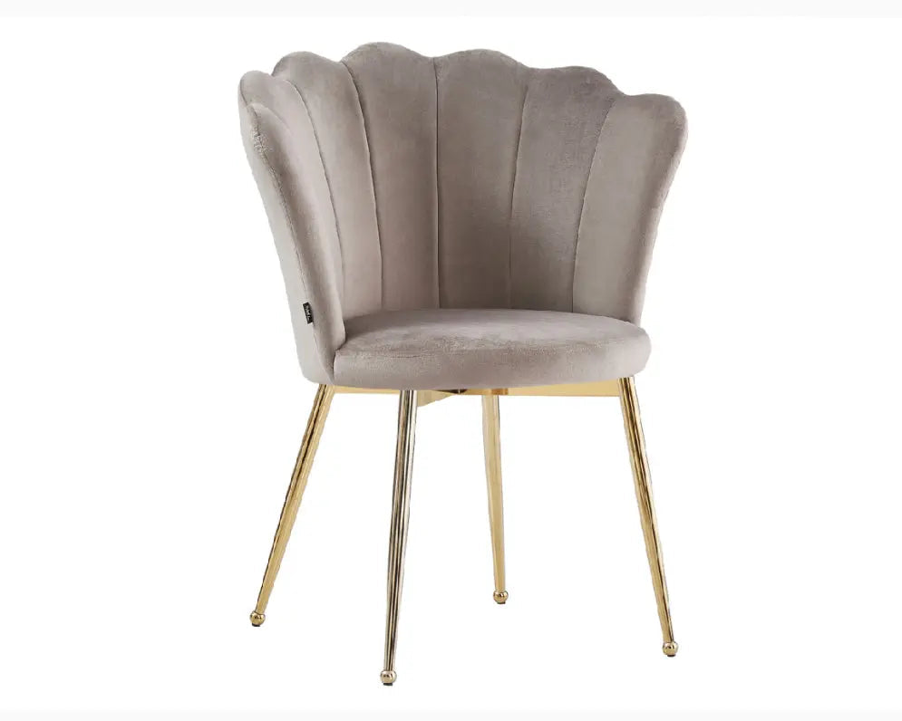 Dressing Table Chair - Velvet, Shell Back