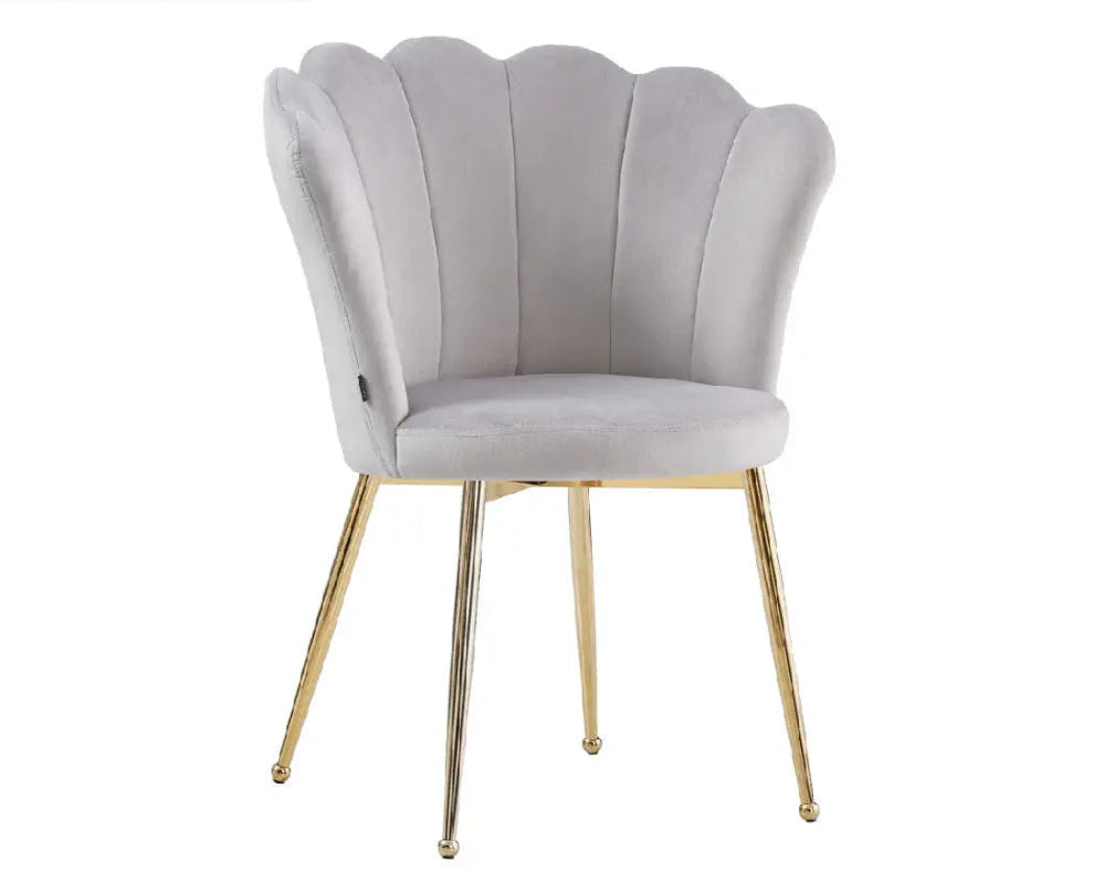 Dressing Table Chair - Velvet, Shell Back