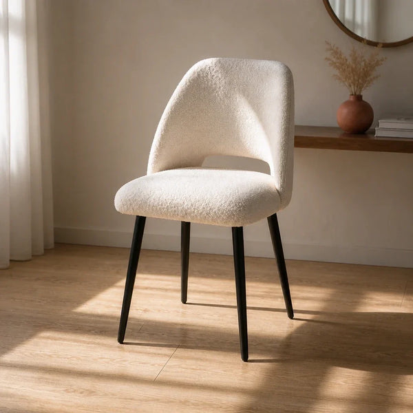 Dressing Table Chair - Quilted Cotton Upholstery