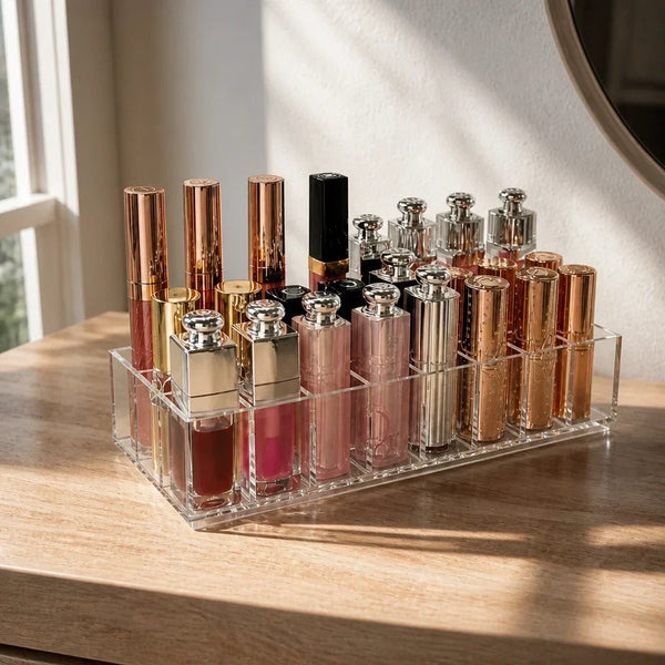 Makeup Organiser for Lipsticks - Clear Acrylic