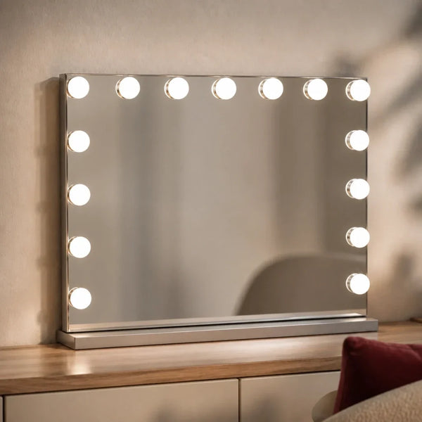 Makeup Mirror with Lights - Silver