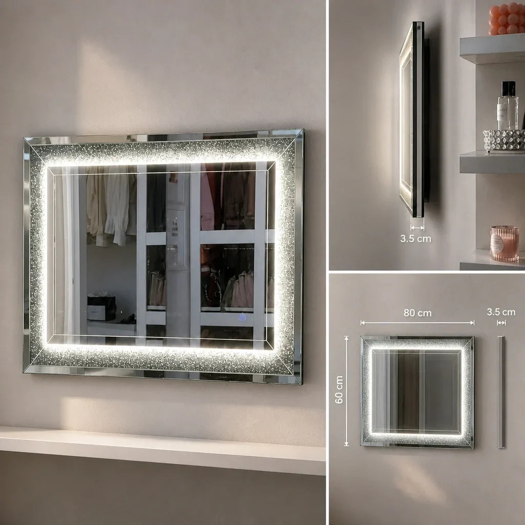 Dressing Table Mirror with Lights - 120x80 or 150x80cm