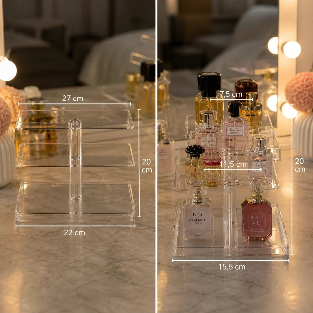 Perfume Organiser - 2 Tier Clear Acrylic Display