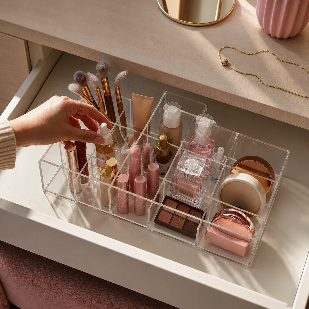 Makeup Drawer Organiser - Acrylic, Centre Drawer