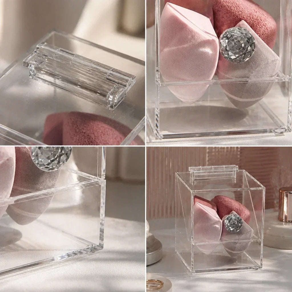 Makeup Organiser for Sponges - Clear Acrylic