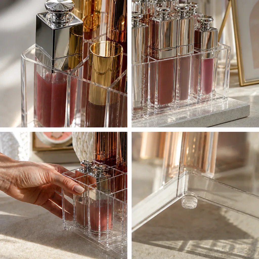 Makeup Organiser for Lipsticks - Clear Acrylic