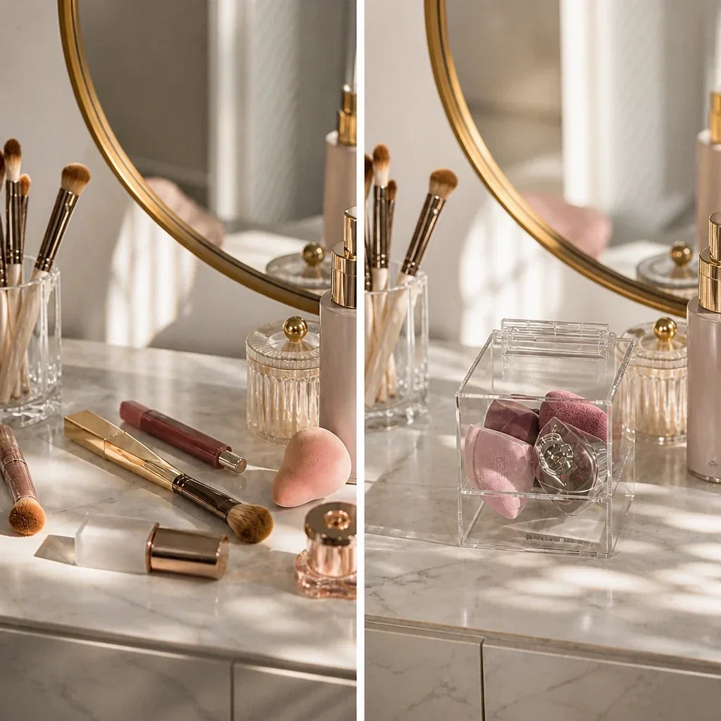 Makeup Organiser for Sponges - Clear Acrylic