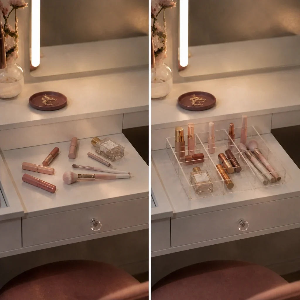 Makeup Drawer Organiser - Acrylic, Centre Drawer