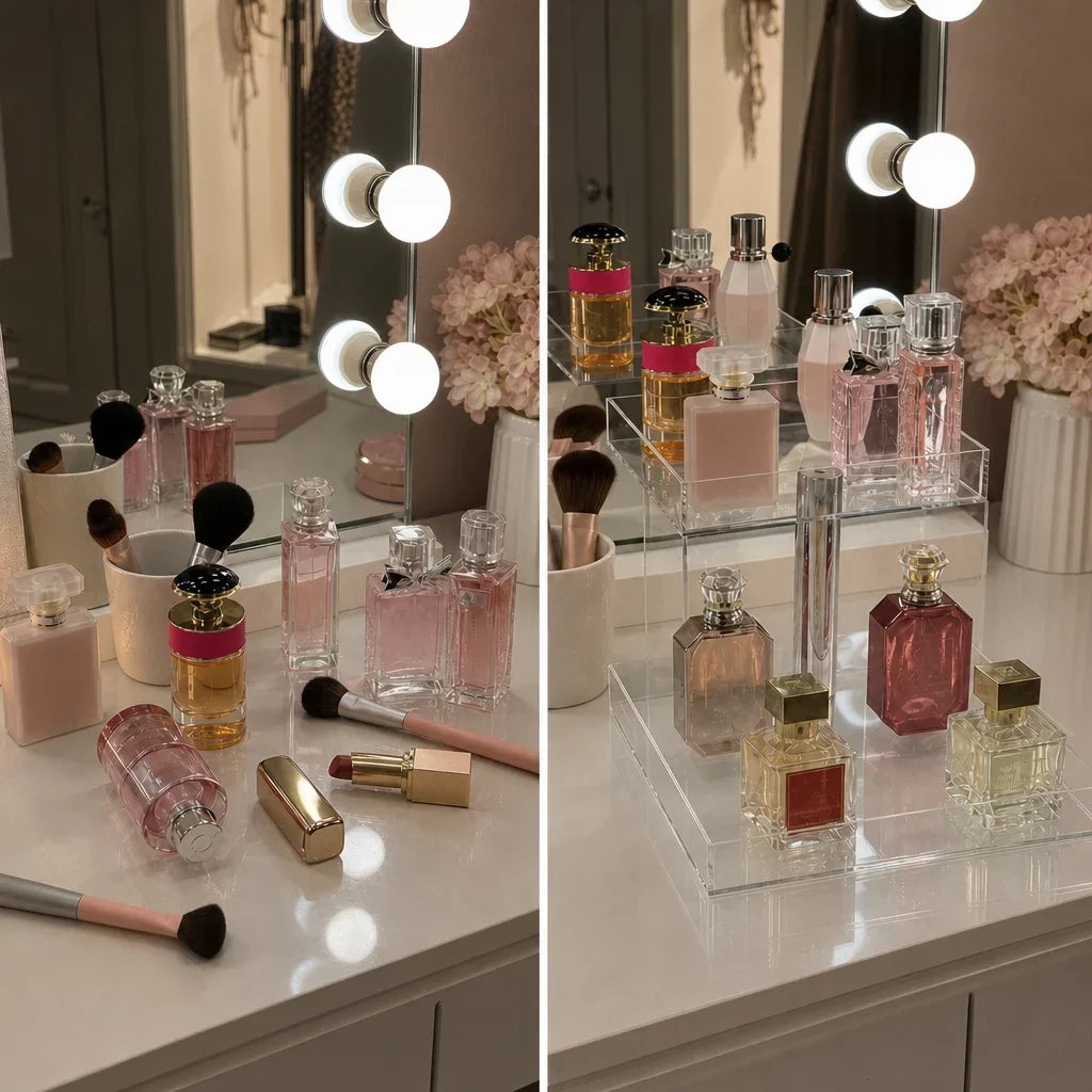 Perfume Organiser - 2 Tier Clear Acrylic Display